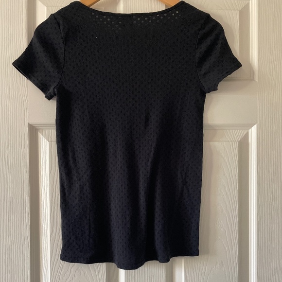 2 for $12 | Roxy Polka Dot Black Short Sleeve T Shirt XS - Picture 5 of 5